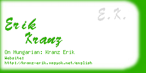 erik kranz business card